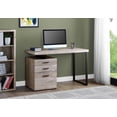 thumbnail image 4 of Contemporary Home Living 47.25" Taupe Gray and Black Contemporary Rectangular Computer Desk with, 4 of 4