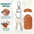 thumbnail image 3 of Uxcell Leather Key Fob Keys Cover RFID Key Fob Protector - Durable and Versatile Orange 2, 3 of 7