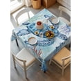 thumbnail image 6 of Sea Turtles Jellyfish Table Cloth 60x60 Inch Square, Corals Summer Nature Blue Waterproof Tablecloth Washable Table Cover for Party Picnic Dinner Decor, 6 of 9
