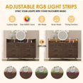 thumbnail image 3 of 8 Drawers Mdf+Pb+Iron Side Cabinet With Light And Socket 124.6*42.4*90Cm, 3 of 9