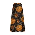 thumbnail image 5 of Nmnitkp Skirts for Women Stylish Prints Maxi Skirts for Women Ankle Length Skirt Casual Long Skirt High Waisted Maxi Skirt Reg and Skirt Long Skirt with Pockets（Halloween Print）, 5 of 5