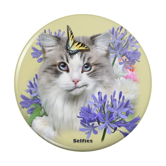 Cat Butterfly Selfie Kitchen Refrigerator Locker Button Magnet