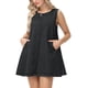 thumbnail image 2 of Vestido Vidifid de mezclilla casual sin mangas para mujer con bolsillos, 2 of 4