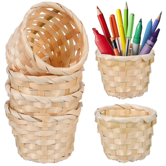 WHAMVOX Set of 6 Small Storage Baskets for Home Organization and Crafts, Perfect for Living Room and Office Use