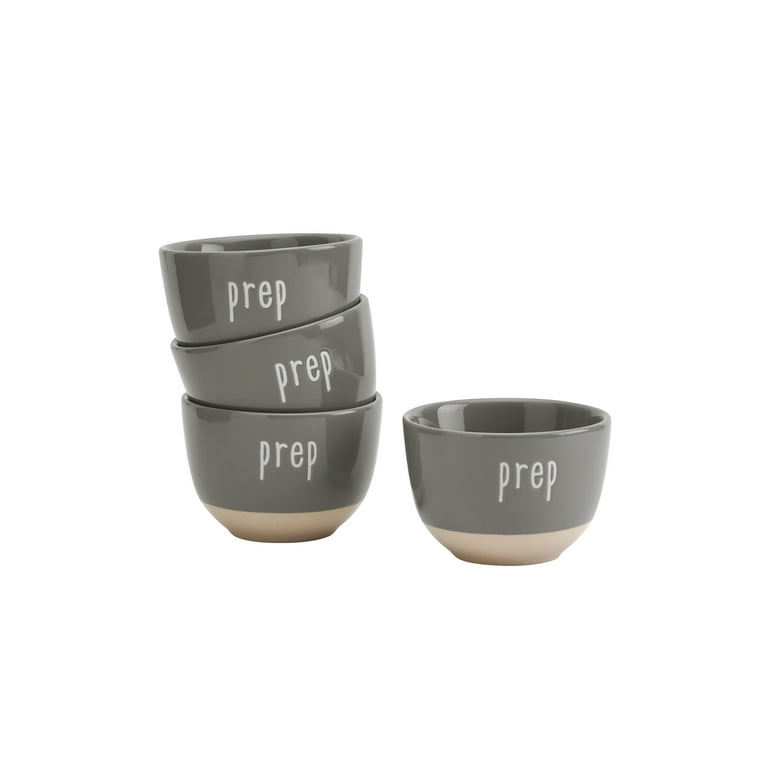 Tabletops Gallery 9 Piece Mix and Measure Set Ceramic Stoneware Measuring  Bowls Measuring Cups and Spoons Grey 