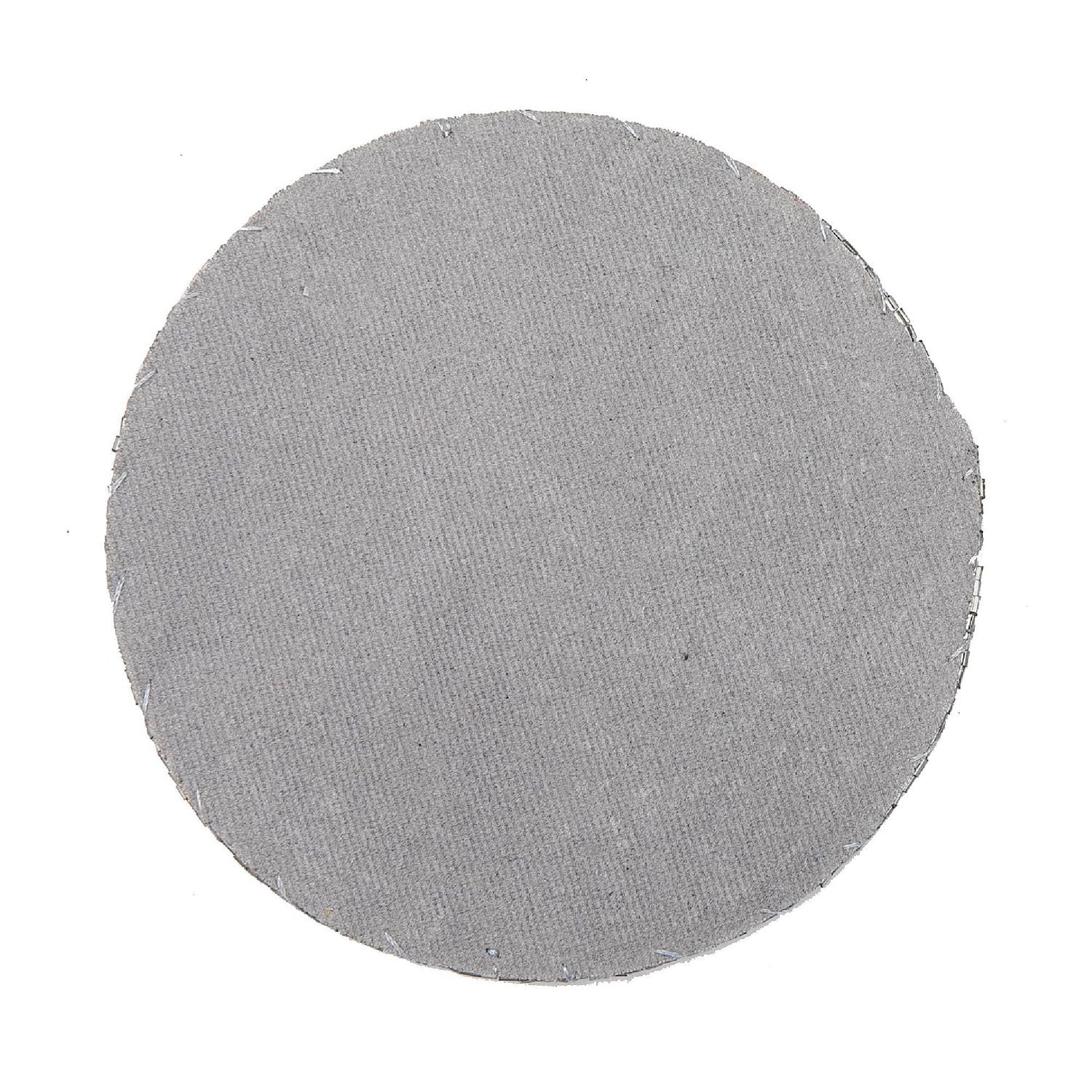 Christmas Beaded Round Coaster Silver - Set of 6