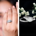 thumbnail image 3 of 925 Sterling Silver Round 4 Ctw Moissanite Diamond Solitaire With Accents Women Engagement Wedding Ring, 3 of 4