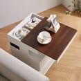 thumbnail image 3 of S-HOME Bedside Table with Gun Drawer and Charging Station, 2 Drawers and Open Shelf, Functional Nightstand for Bedroom，White, 3 of 11