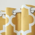 thumbnail image 4 of TOWN & COUNTRY EVERYDAY Ironwork Geo Trellis Sateen Indoor Curtains, Room Darkening Blackout, Grommet Top, Energy Efficient, 2-Pack Set, 52"x63", Sundress Yellow, 4 of 10