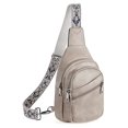 thumbnail image 1 of Bolso Bandolera Telena de Cuero Vegano en Gris Nube para Mujer, 1 of 7
