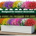 thumbnail image 3 of Artificial Flowers for Outdoor,10pcs Plastic Flowers Decoration, UV Resistant Faux Flowers Shrubs, Artificial Plants for Indoor Outside Garden Home Wedding Farmhouse(5 Color), 3 of 5