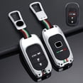 thumbnail image 4 of Car Key Fob Cover Case Protector Zinc Alloy Silicone Car Smart Key Fob Case Cover For Honda Civic Vezel Accord, 4 of 11