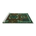 thumbnail image 2 of Ahgly Company Machine Washable Indoor Rectangle Persian Turquoise Blue Traditional Area Rugs, 8' x 12', 2 of 4