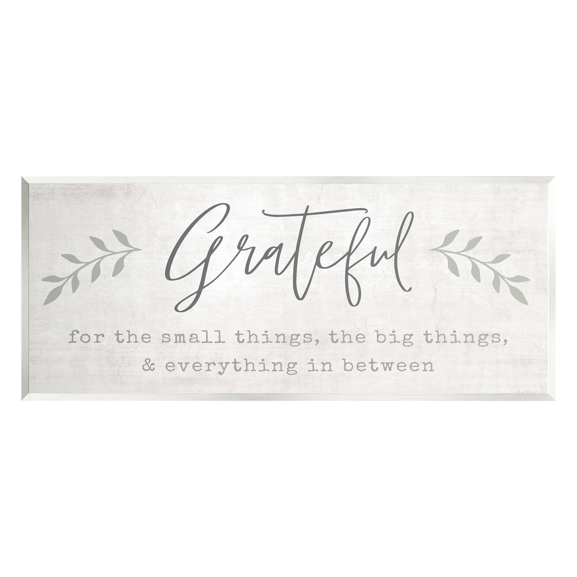 Wandbild „Thankful Grateful Blessed“ Mit Hortensien, Gerahmt In Grau – 28,9 X 35,6 Cm