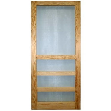 Wood Products 244086 3 Bar Heavy Duty Wood Screen Door - 3 ft. x 6 ft. 8 in.
