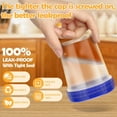 thumbnail image 3 of SuperTop [10 Pack] 4oz Salad Dressing Container to Go -with Lids Leakproof Condiment Containers with Screw Lids Reusable Stackable Plastic Dip Sauce, 3 of 7