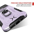 thumbnail image 3 of iPhone 12 Pro Case with Slide Camera Cover & Kickstand, TECHCIRCLE Rugged Military Grade Protective Cover Ring Stand Magnetic Case for iPhone 12 Pro 6.1", Lightpurple, 3 of 7