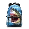 thumbnail image 1 of Boys Backpack - 3D Animal Face Shark Backpack for School, 1 of 10