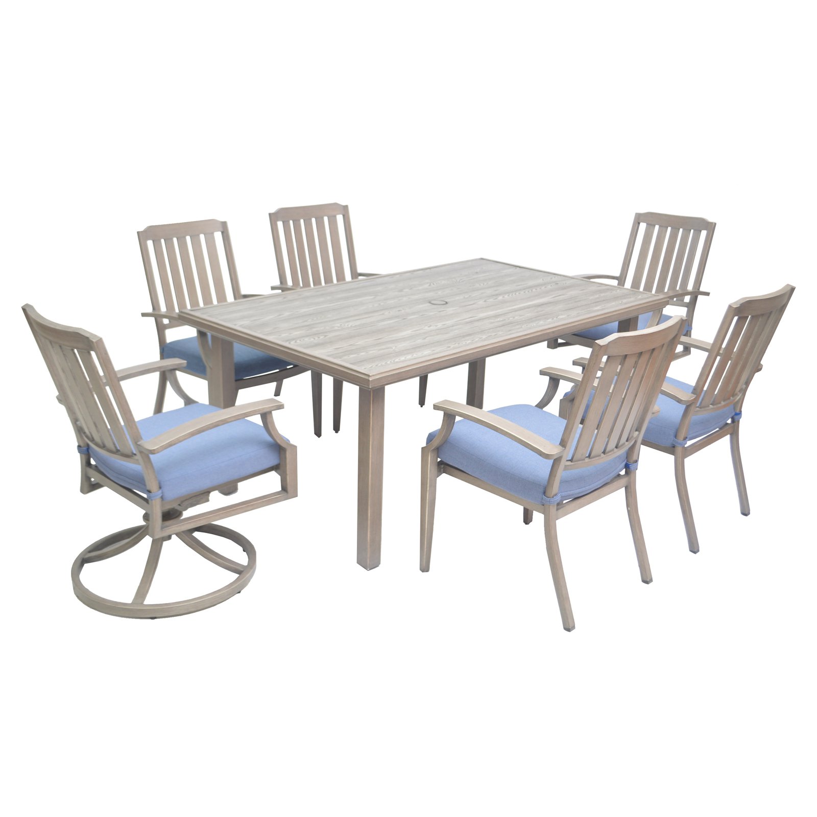 Foremost Casual Tanglewood 7 Piece Aluminum Patio Dining Set Walmart Com Walmart Com