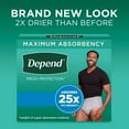 thumbnail image 3 of Depend Fresh Protection Adult Incontinence Underwear for Men (Formerly Depend Fit-Flex), Disposable, Maximum, Small/Medium, Grey, 80 Count, Packaging May Vary, 3 of 8