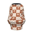 thumbnail image 2 of Haiem Brown Palms Baby Nursing Cover & Nursing Poncho - Multi Use Cover for Baby Car Seat Canopy, Stroller Cover, 360°Full Privacy Breastfeeding Coverage, 2 of 9
