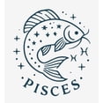 thumbnail image 5 of Pisces Zodiac Fish With Glitter Adult White Long Sleeve Hoodie-Medium, 5 of 6