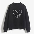 thumbnail image 4 of BLTIBY Valentines Day Shirts for Women Love Heart Printed Sweatshirts Long Sleeve Crew Neck Fashion Pullover Tops Black M, 4 of 4