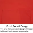 thumbnail image 5 of (Price/each)Opromo Unisex Cotton Canvas Adjustable Chef Kitchen Aprons with 2 Pockets-Shepherd Check-L, 5 of 7
