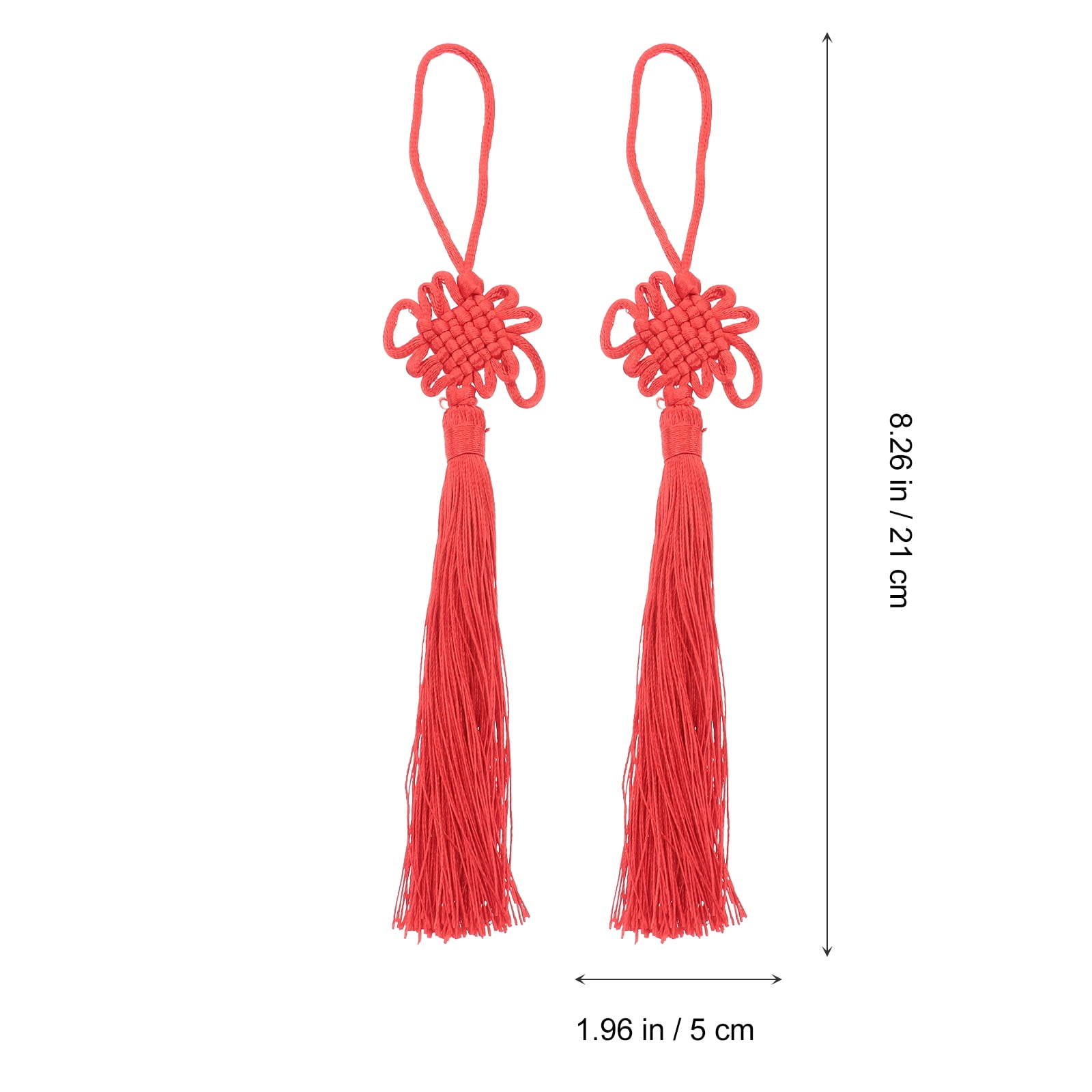 4Pcs Red Tassels New Year Spring Festival Blessing Chinese Knot Pendant  Tassel Hanging Pendant Red