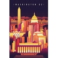 thumbnail image 5 of Washington DC, Neon Skyline, Lantern Press, Premium Playing Cards, 52 Card Deck with Jokers, USA Made, 5 of 5