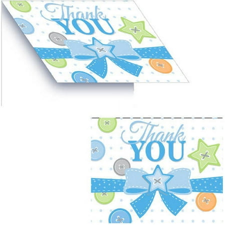 Cute As A Button - Boy Thank You Notes,