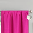 thumbnail image 2 of SUN+BLK Thermal Back Blackout Curtain Panel Pair with Rod Pocket, Raspberry, 42"x84", 2 of 5