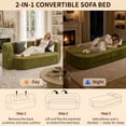thumbnail image 5 of Bocarali 78.7" Convertible Sofa Bed, Boneless Cloud Couch, Modular, Olive Green, 5 of 10