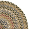 thumbnail image 2 of 8' x 10' Brown and Green All Purpose Handcrafted Reversible Oval Area Throw Rug, 2 of 2