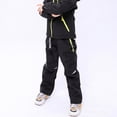 thumbnail image 2 of Ruyang Kids Fleece Lined Hiking Snow Ski Pants Boys Waterproof Winter Warm Outdoor Active Pants with Zippered and Pocket, 2 of 9