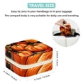 thumbnail image 5 of Thanksgiving Pumpkin Leaves Travel Portable Square Jewelry Box Organizer: Ideal Solution for Rings, Earrings, Necklaces, Bracelets, and More! Gift for Girls and Women., 5 of 6