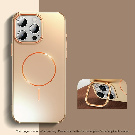 Allytechgroup Magnetic Case for Apple iPhone 13 Pro, Compatible with Magsafe & Car Mount Camera Kickstand Anti-Scratch Matte Back Cover Shock Absorb Phone Case for iPhone 13 Pro,Desertgold