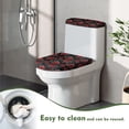 thumbnail image 4 of HELLHERO Red Rose Spider Web Black Polyester Fabric Toilet Seat Cover & Washable and Reusable Toilet Seat Lid Cover & Elastic Edge for Household Adjustable, 4 of 8