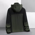 thumbnail image 7 of Fashion YLSDY Fleece Jackets for Men Lightweight Warm Winter Coats Colorblock Zip Up Hiking Climbing Workout Blouses Army Green XXXL, 7 of 7