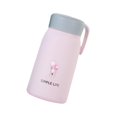 thumbnail image 3 of Botella de agua aislada para taza de viaje, 360ml de capacidad, adorable taza de café ligera y portátil con tapa para viajes y senderismo Rosa, 3 of 9