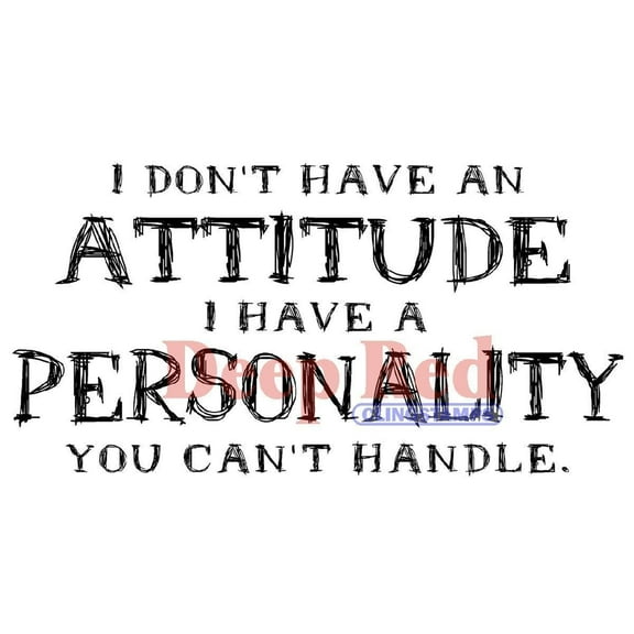 Deep Red Stamps Deep Red Cling Stamp - Attitude