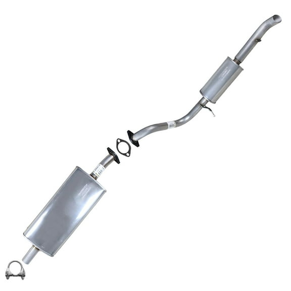 Stainless Steel Exhaust Muffler & Resonator Fits 2001-2004 Mazda Tribute 2.0L and 3.0L - Direct Fit