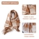 thumbnail image 3 of Bufanda para mujer, bufanda a cuadros, chal de invierno, bufanda de cachemira con borlas, bufandas grandes de gran tamaño, 3 of 5