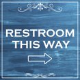 thumbnail image 4 of Signs ByLITA Restroom This Way, Wood Color, Square Table Sign (5" x 5"), 4 of 4