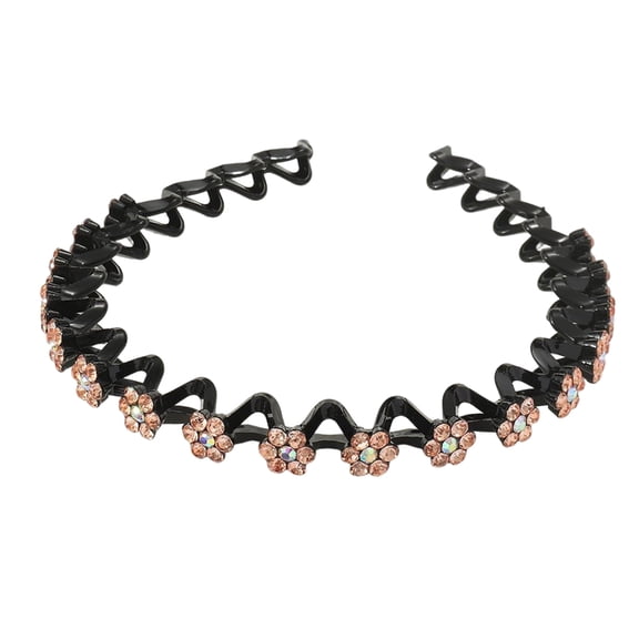 Rhinestones Flower Headbands Luxurious Crystal Temperament Hair Hoop for Active Comfortable Band