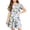Blue, variant on Grblisyd Girls Summer Dress Fashion Ruffle Short Sleeve Dresses Cute Floral Print Crew Neck A-Line Dress