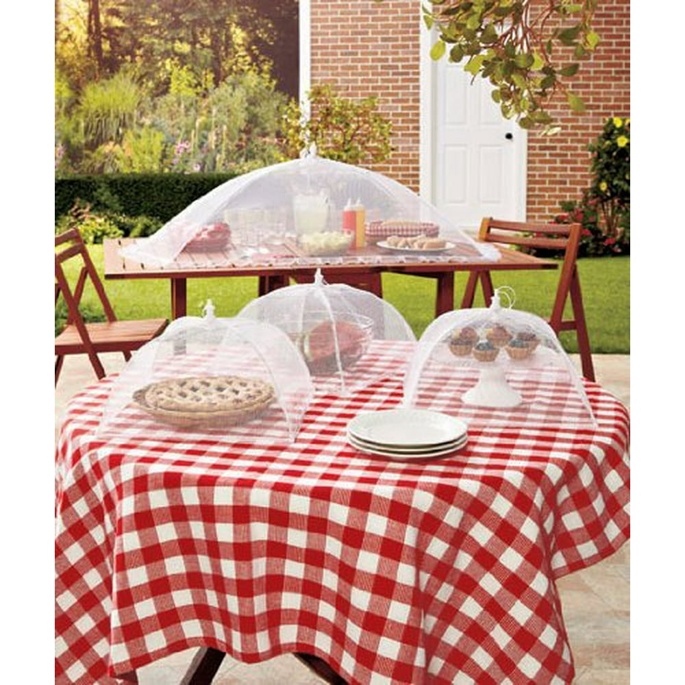 Set of 4 Mesh Food Covers Outdoor Tabletop Food Cover Barbecues
