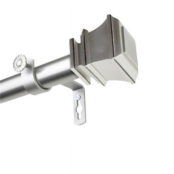 Central Design 100-77-1601 1 in. Michel Curtain Rod, White - 160-240 in.