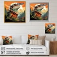 thumbnail image 4 of Designart "Lizard's Frolic in the Forest" Animals Wall Art - Modern Orange Lizard Living Room Canvas Art, 4 of 6