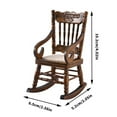 thumbnail image 6 of Miiottaa Small Wooden Rocking Chair Model Figurine Dollhouses Scene Decoration 1/12 Scale Miniature Furniture Landscape Accessory, 6 of 12